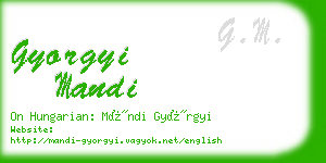 gyorgyi mandi business card